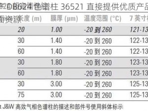 国产 DB624 色谱柱 36521 直接提供优质产品及全面资源