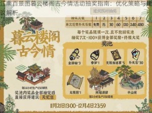 江南百景图暮云楼阁古今情活动抽奖指南：优化策略与建议解析