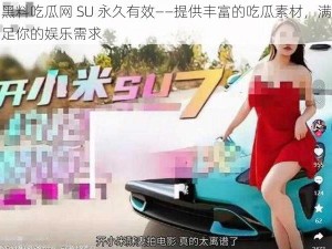 黑料吃瓜网 SU 永久有效——提供丰富的吃瓜素材，满足你的娱乐需求