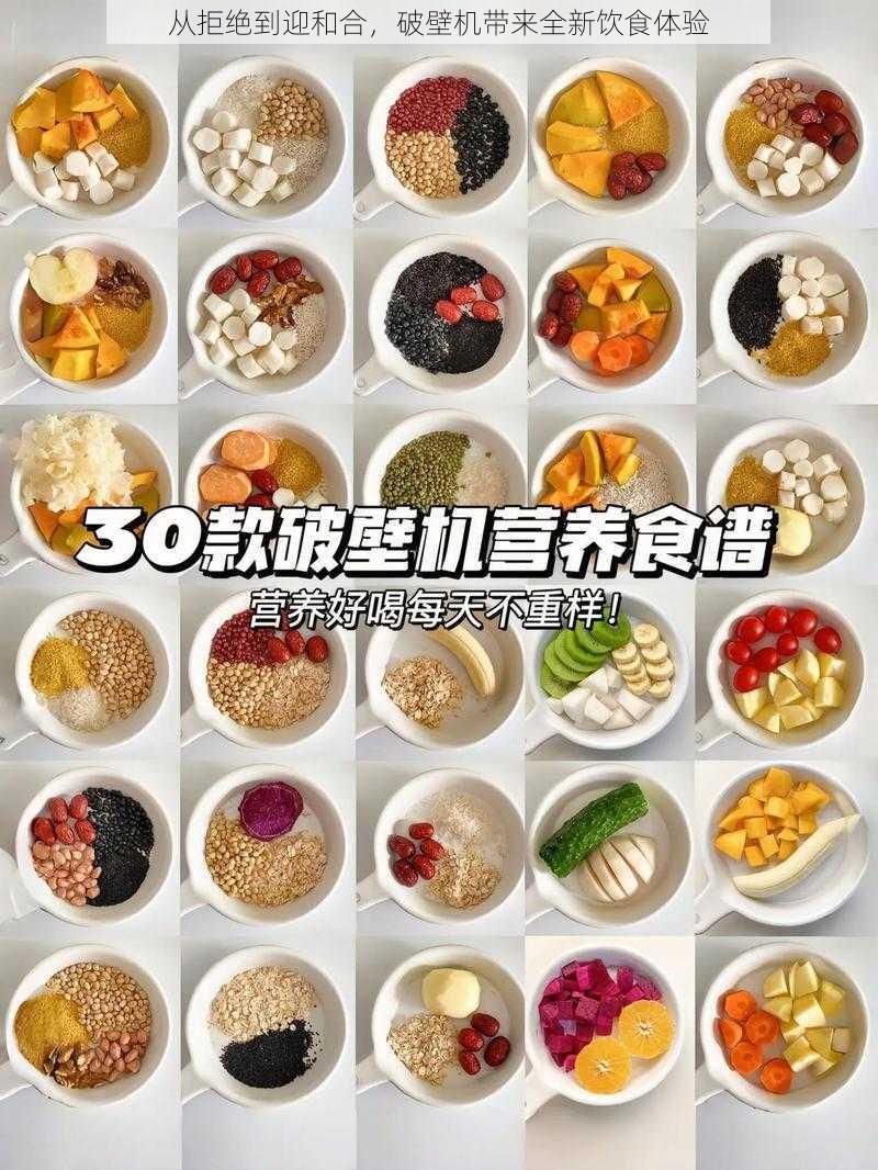 从拒绝到迎和合，破壁机带来全新饮食体验