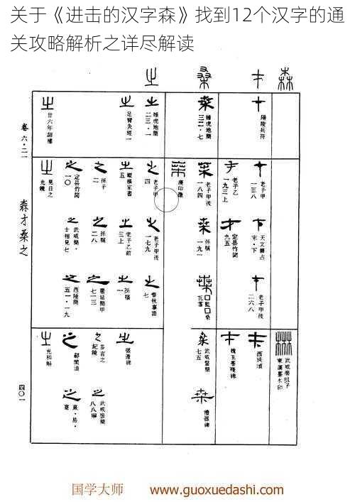 关于《进击的汉字森》找到12个汉字的通关攻略解析之详尽解读