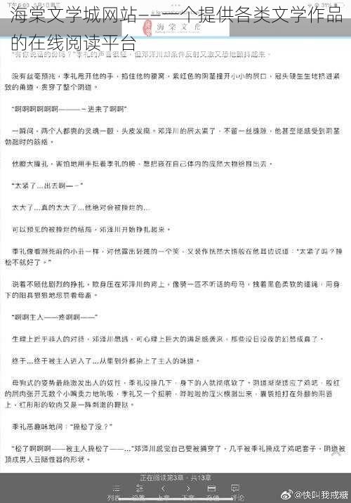 海棠文学城网站——一个提供各类文学作品的在线阅读平台