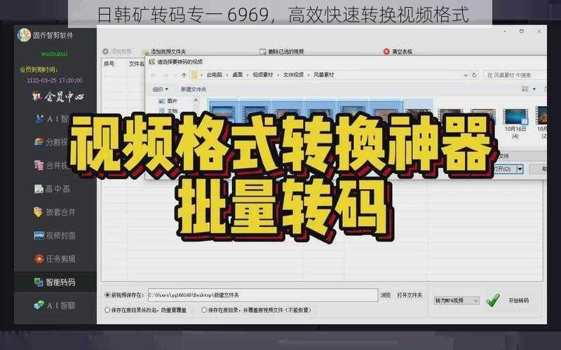 日韩矿转码专一 6969，高效快速转换视频格式