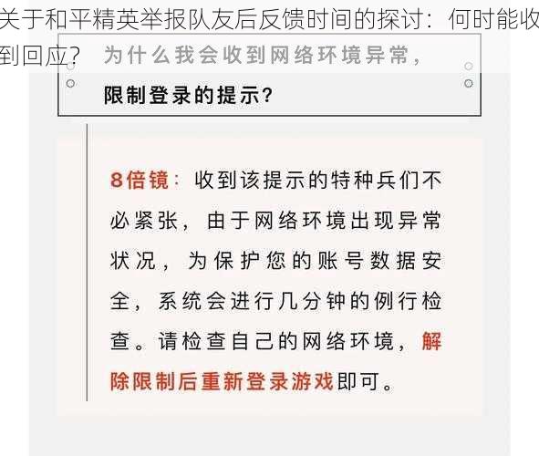 关于和平精英举报队友后反馈时间的探讨：何时能收到回应？