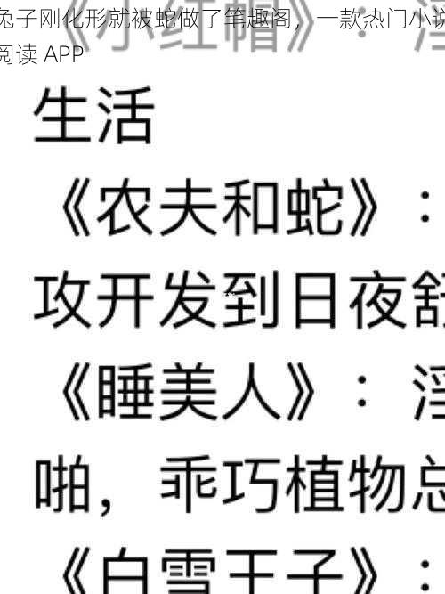 兔子刚化形就被蛇做了笔趣阁，一款热门小说阅读 APP