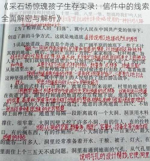 《采石场惊魂孩子生存实录：信件中的线索全面解密与解析》