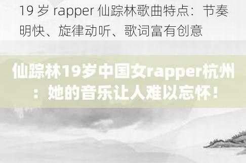 19 岁 rapper 仙踪林歌曲特点：节奏明快、旋律动听、歌词富有创意