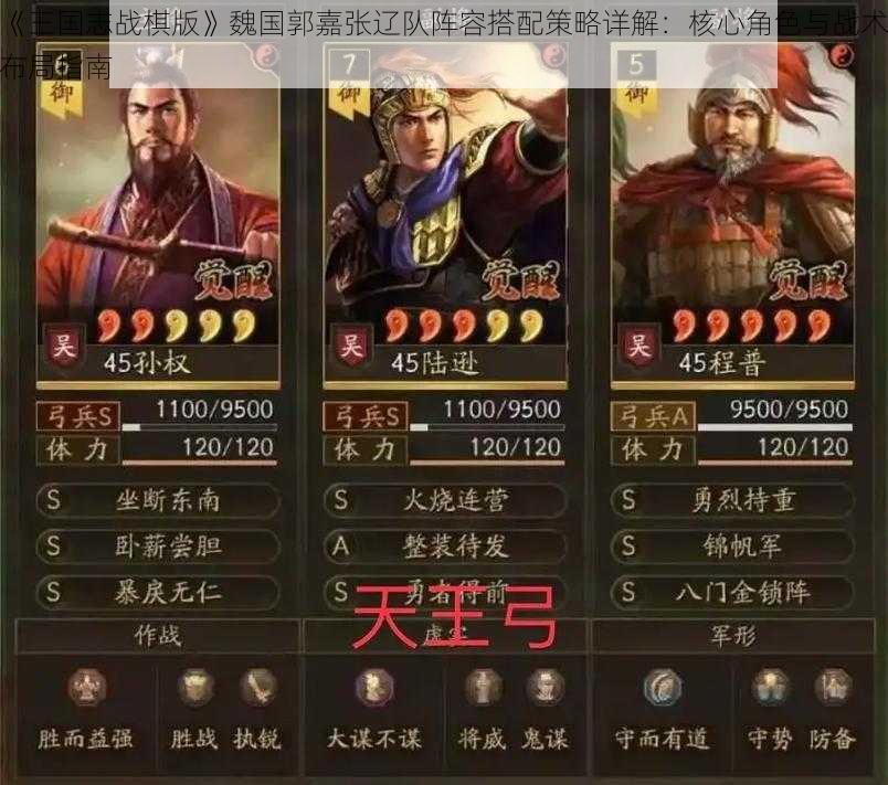 《三国志战棋版》魏国郭嘉张辽队阵容搭配策略详解：核心角色与战术布局指南